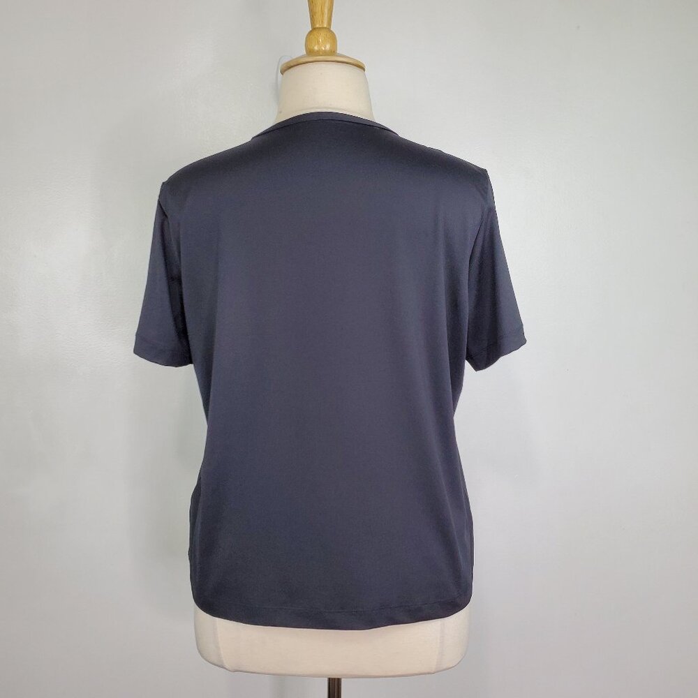 Susan Graver Essentials Black Short Sleeve Minimalist Stretchy Top Size XL - Picture 6 of 11